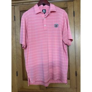 mens footjoy golf shirt medium Medinah Country Club Pink Stripe